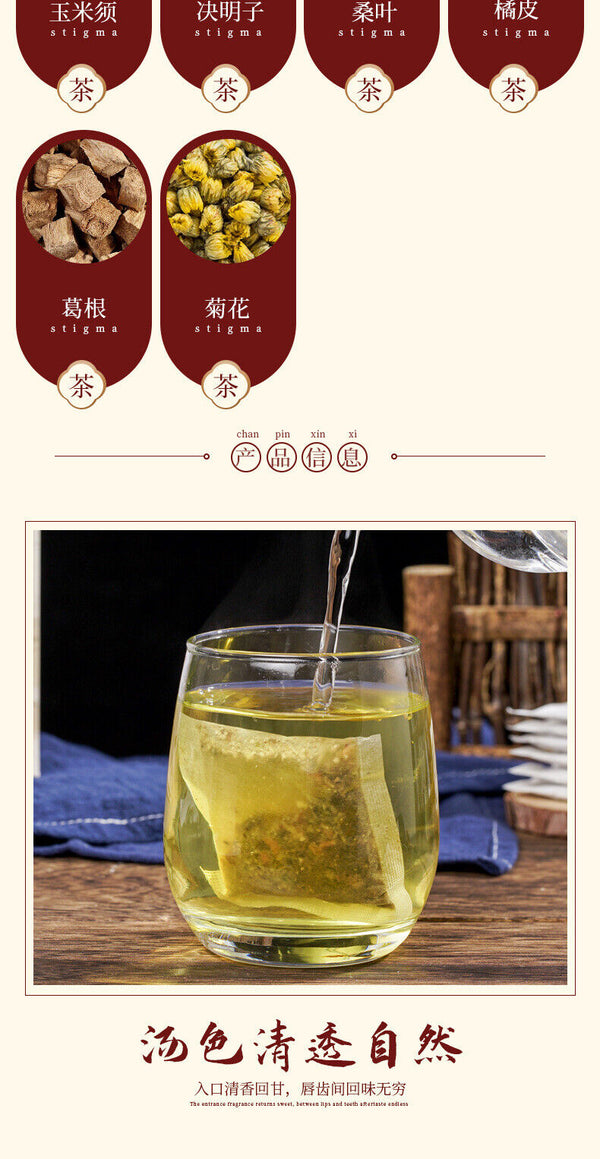Dendrobium Chrysanthemum Goji Senna Herbal Tea Bags
