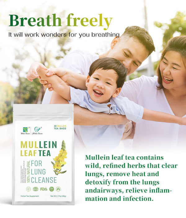 100% Natural Mullein Leaf Herbal Tea For Lung Cleansing Relief Cough Metabolism
