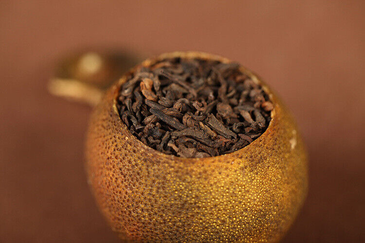 500g Chen Pi Pu'er Ripe Tea Yunnan Tea Healthy Drink 500g大红柑 315橘普