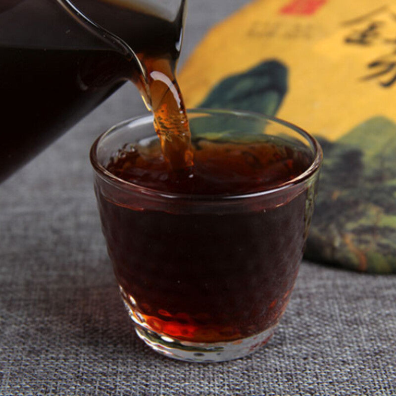 Iceland Golden Buds Ripe Puer Tea 357g/12.59oz Organic Ripe Puerh Tea Cake