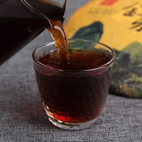 Iceland Golden Buds Ripe Puer Tea 357g/12.59oz Organic Ripe Puerh Tea Cake