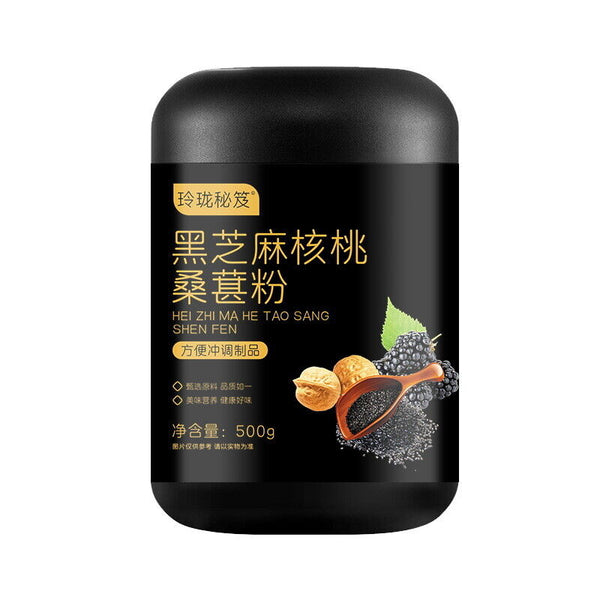 Black Sesame Walnut Mulberry Powder 5-Grain Blend Meal Replacement 500g