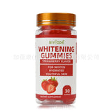 Strawberry Whitening Gummies Skin Moisturizing No Sugar Dairy Free - 60 Count
