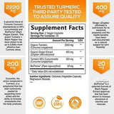 Turmeric Curcumin with Ginger - 95% Curcuminoids 2600mg Max potency w BioPerine