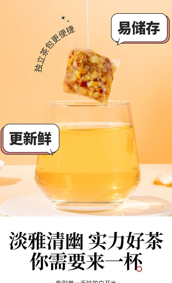Premium Apple Hawthorn Herbal Tea Wellness Blend in Triangle Bags