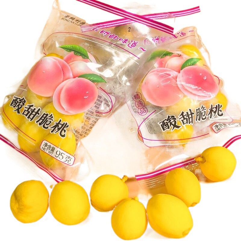 Sweet & Sour Crisp Peaches Yellow Peach Candied Fruit Snacks Lock Throat Peach