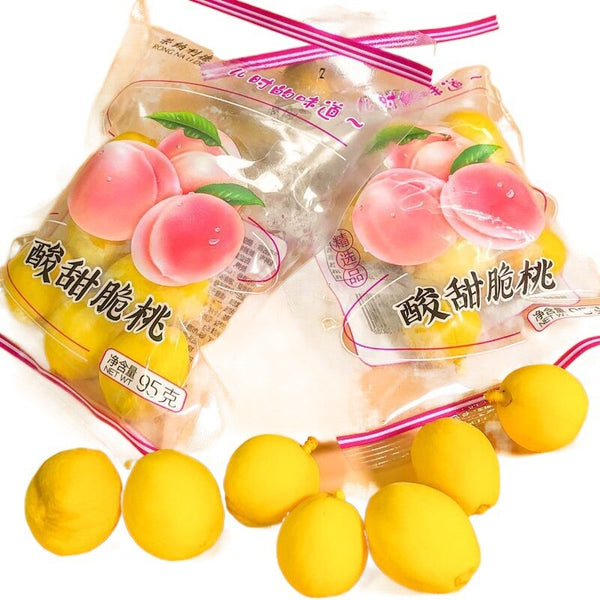 Sweet & Sour Crisp Peaches Yellow Peach Candied Fruit Snacks Lock Throat Peach