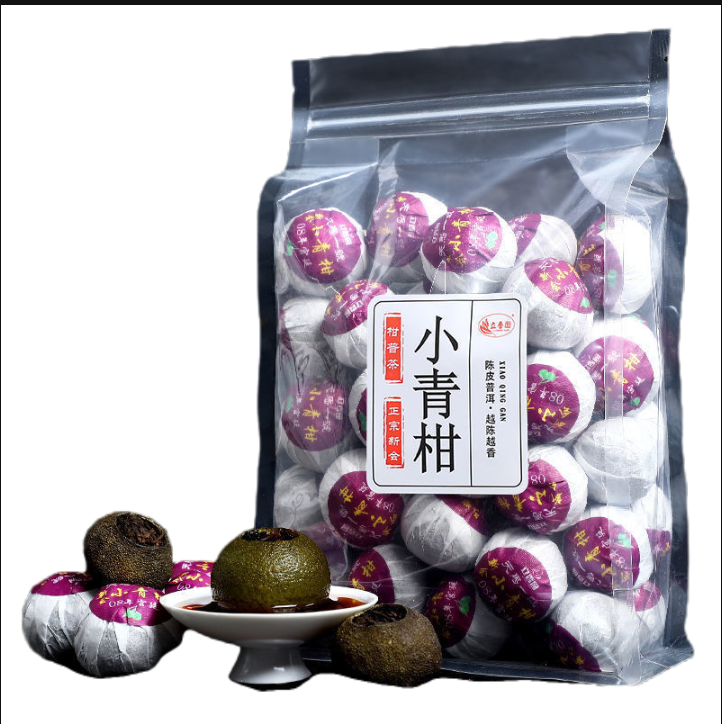 Xinhui Xiaoqingkang Pu'er tea 100g/250g/500g citrus tea raw sun-aged Yunnan ripe