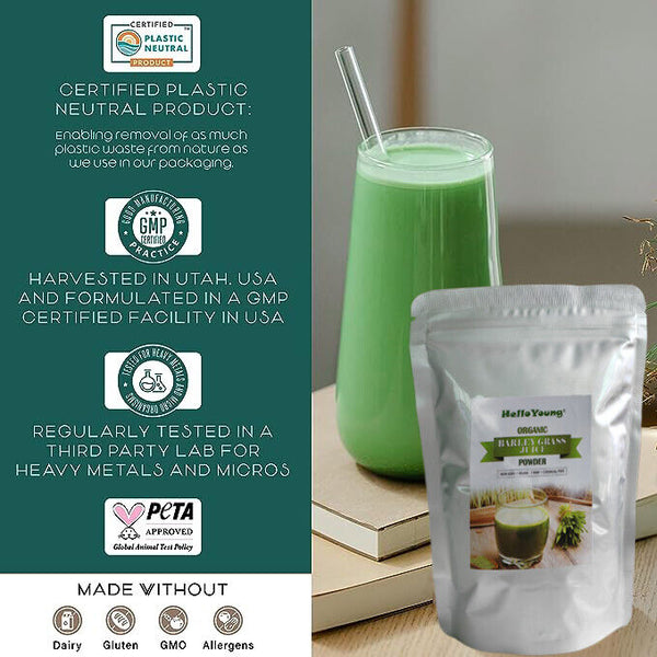 250g Gerstengraspulver 100% rein & biologisch natürliches Gras Gewichtsverlust