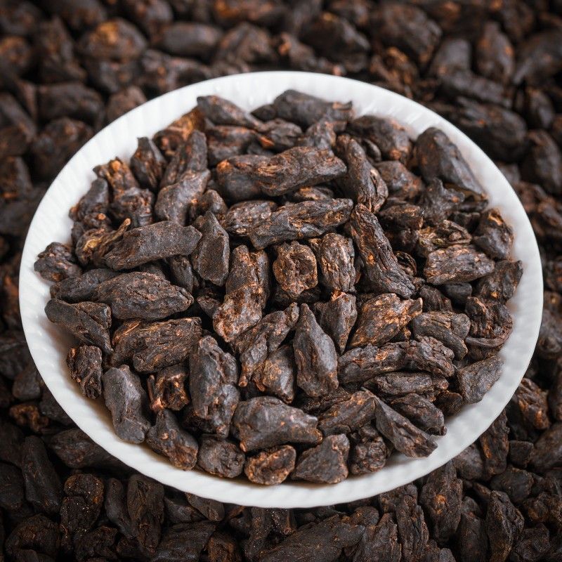 Yunnan Ancient Tree Puerh Crushed Silver Ripe Tea Glutinous Rice Fragrance 500g