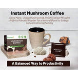 Natural Premium Quality Mushroom Organic Instant Coffee Sealed Packaging