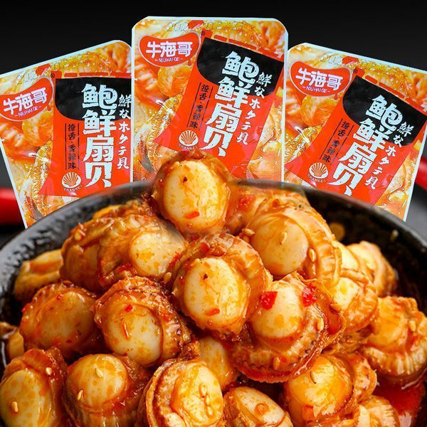 Instant würzige Jakobsmuscheln mit Knoblauch und Meeresfrüchten - Vakuum -