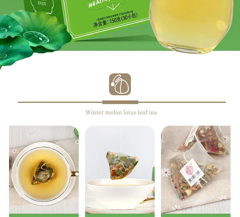 Winter Melon Lotus Leaf Tea Healthy Herb Tea Bag 150g/30 Bags