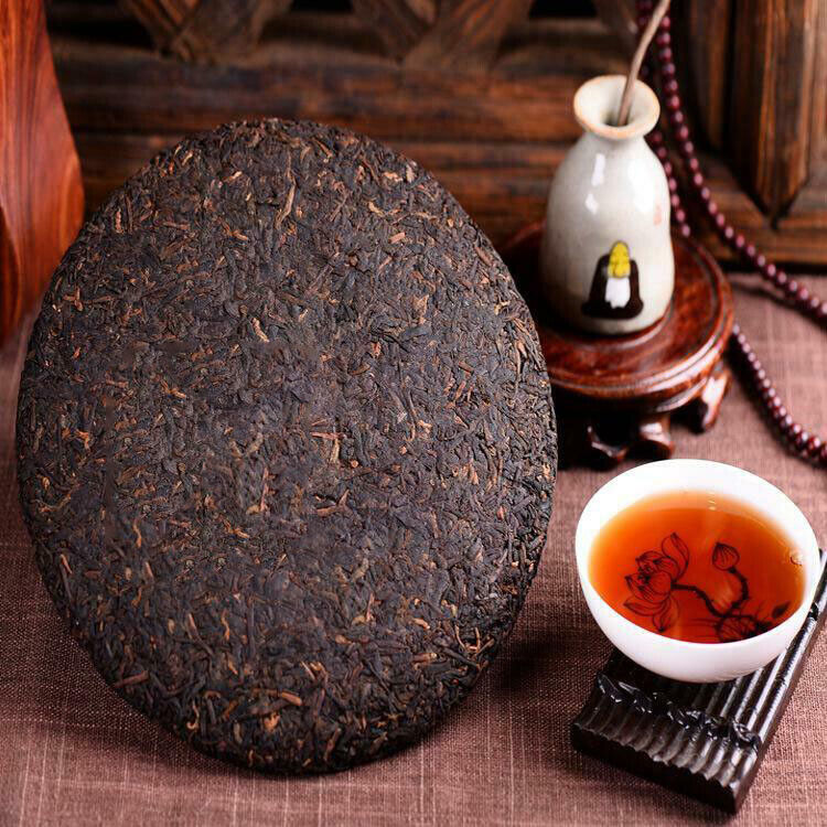 Top Grade Puer Tea Ripe Yunnan Qizi Cake Organic Old Tree Pu-erh Tea Cooked 357g