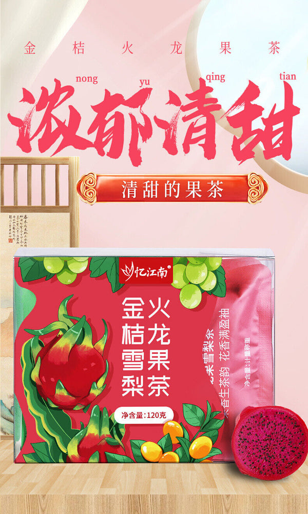 High quality Sydney Kumquat Dragon Fruit Tea Individual Sachets 120g