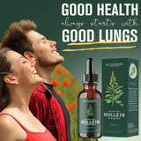 100% Support Lung Cleanse Mullein Leaf Extract Drops All-natural Ingredients