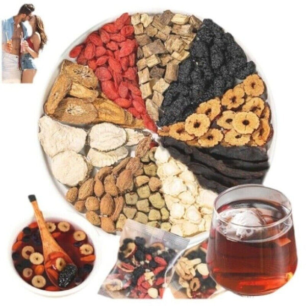 Ginseng Six Treasure Tea Kidney Liver Support with Red Dates Herbal Wellness