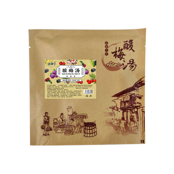 Beijing Sour Plum Soup Instant Mix with Rock Sugar Hawthorn Triangle Pack