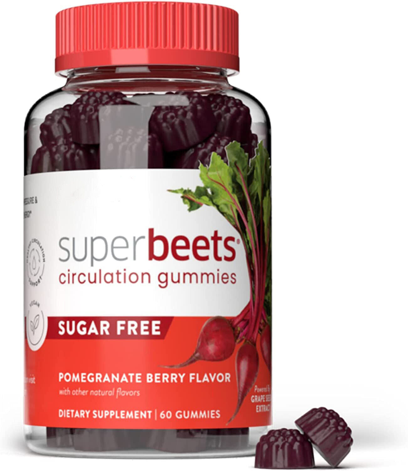 Beet Gummies Beetroot gummies Grape Seed Extract Gummy Snacks 60 Capsules