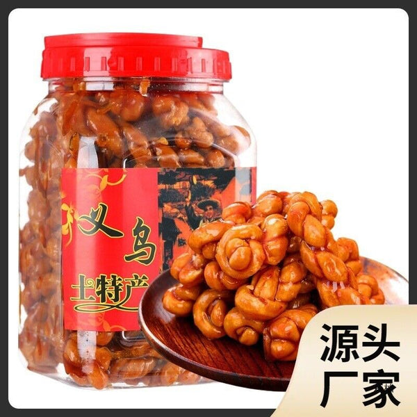 Yiwu Red Sugar Twisted Donut Black Sesame Snack Traditional Treats