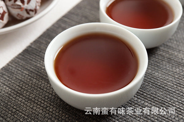 Yunnan Pu'er Tea Icelandic Ripe Dragon Pearl 8g Ripe Tea Thin Slices 500g