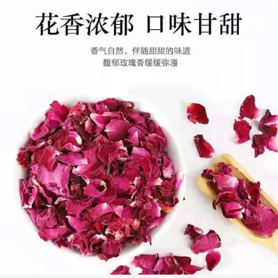Edible Dried Rose Petals 97g Real Organic Rose Flowers for Tea Baking Main image
