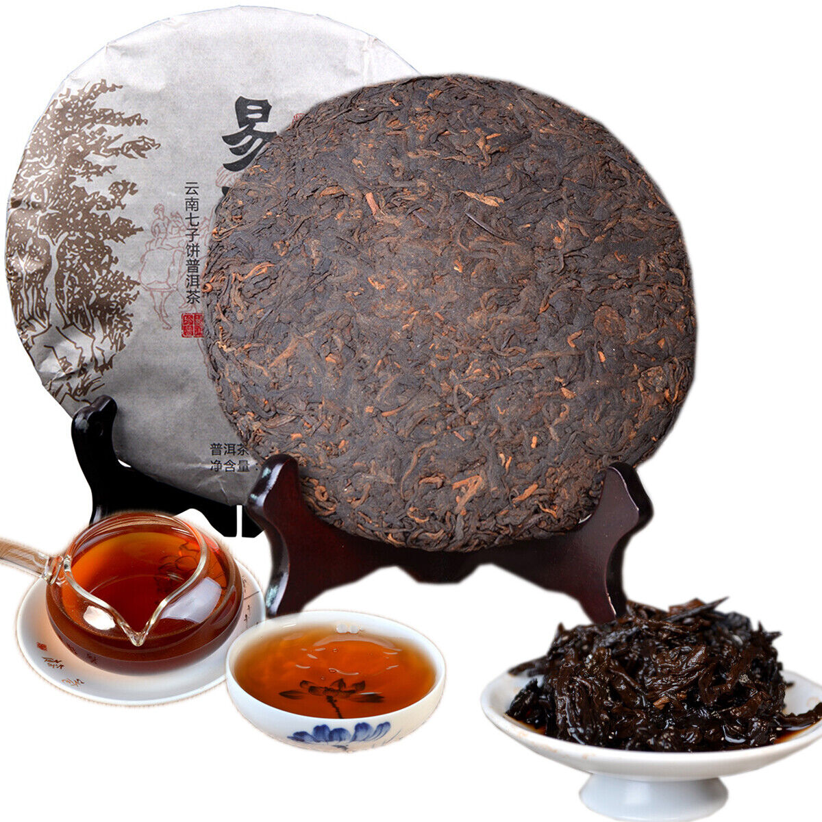 Premium Puer Cooked Tea Cake  Chinese Yunnan Ripe Pu-erh for Collection 357g