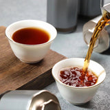 Yunnan Ancient Tree Puerh Ripe Tea Aged Tea 18 Cans Gift Box 500g