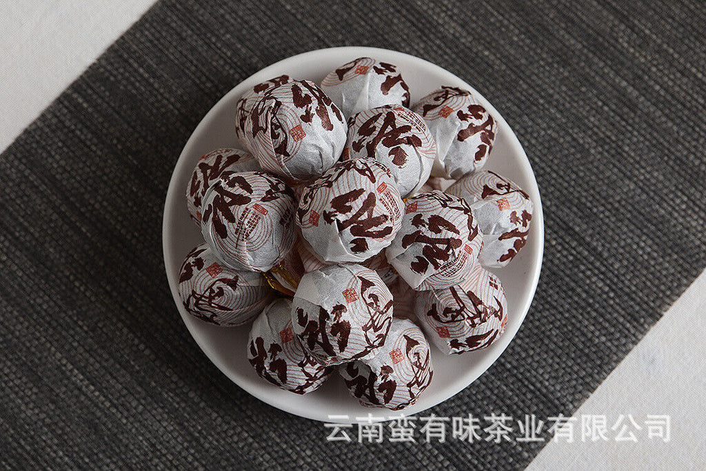 Yunnan Pu'er Tea Icelandic Ripe Dragon Pearl 8g Ripe Tea Thin Slices 500g