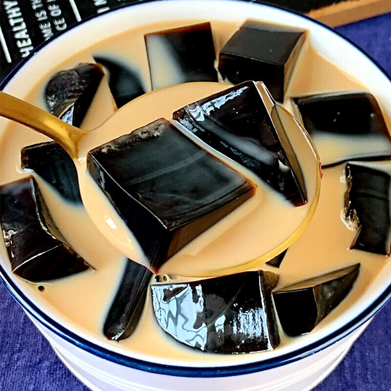 Shaved Grass Jelly Powder Instant Milk Tea Shop Black White Jelly Ingredients Secondary image