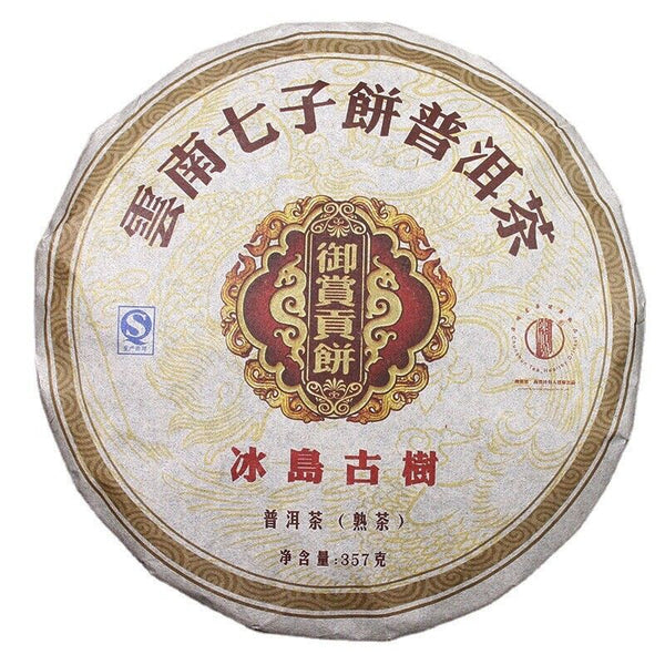 357g Yunnan Seven Cakes Pu-erh Tea Icelandic Royal Reward Ripe Cake Ripe Pu