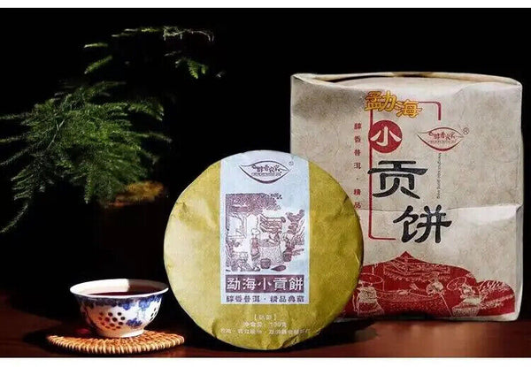 Chinese Fermented Mini Pu-erh Cake Ripe Tea Menghai Royal Cooked Tea Cake 100g