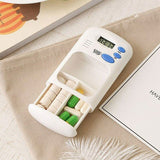 Timer Box Mini Handy Pill Reminder Drug Box 2Grid One-day Timing Medicine Cases