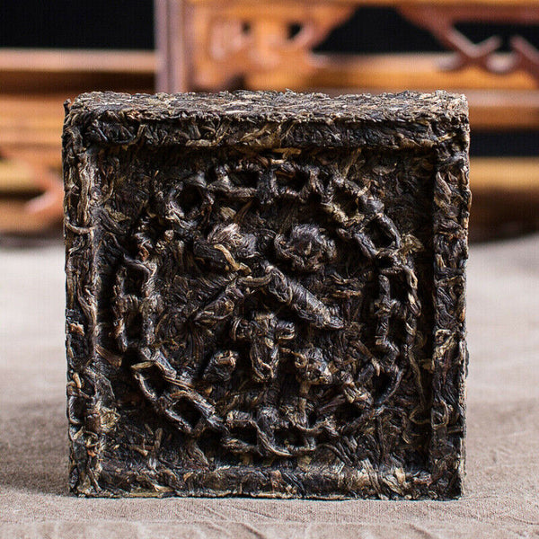 100g Ancient Tree Puer Tea Square Brick Zhongcha Fulu Shouxi Yunnan Pu'er