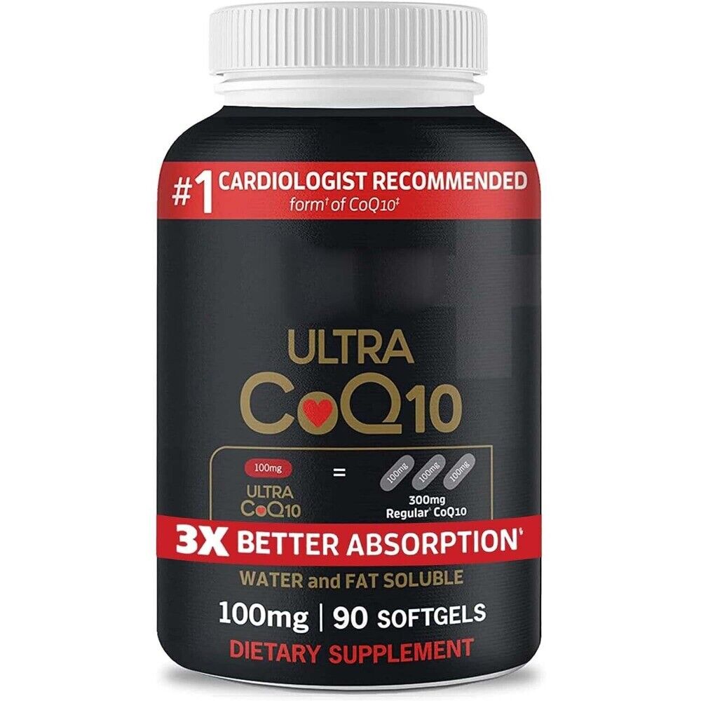 Qunol Ultra CoQ10 100mg Premium Antioxidant Supplement Heart Health Support