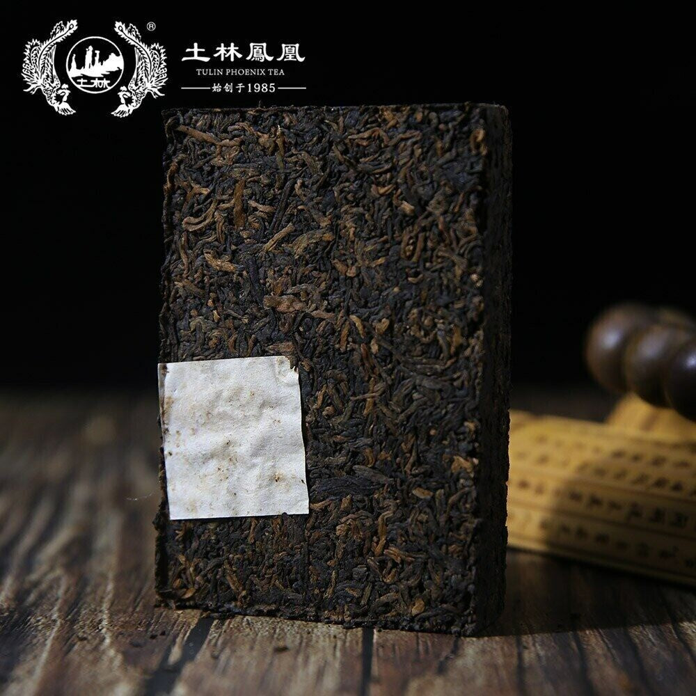 2010 TuLin Fenghuang Ripe Pu-erh Brick 100g Yunnan Premium Secondary image