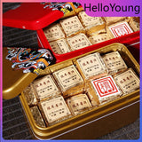 250g Old Pu'er Black Tea Ripe Puer Tea Brick Cooked Puerh Yellow Iron Box Yunnan