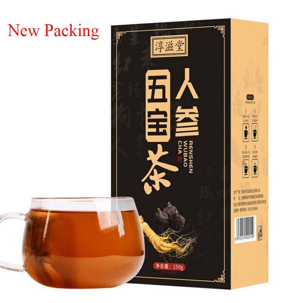 Ginseng Six Treasure Kidney Tea Chinese Herbal Blend Premium Wellness Support
