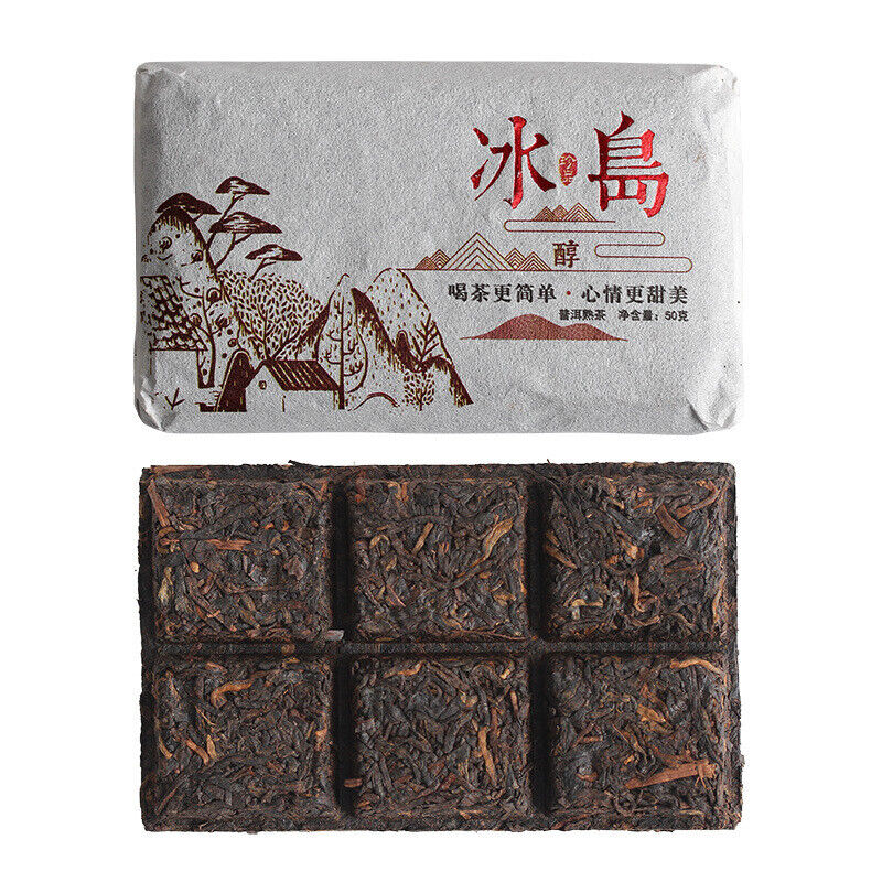 50g Icelandic Alcohol Old Tree Puerh Ripe Tea Brick Spring Tea Yunnan Puerh Tea