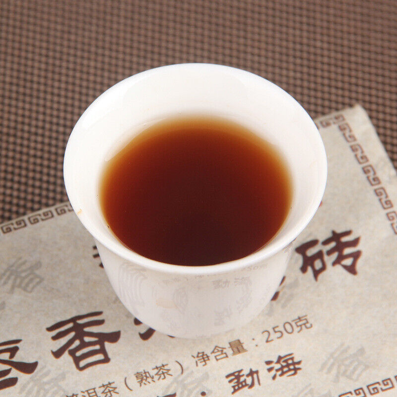 250g Jujube Fragrant Brick Big Leaf Top Old Pu'er Tea Health  Ripe Tea