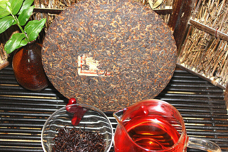 357g Yunnan Puerh Tea Ripe Tea Pu'er Tea Cakes Healthy Drink Secondary image