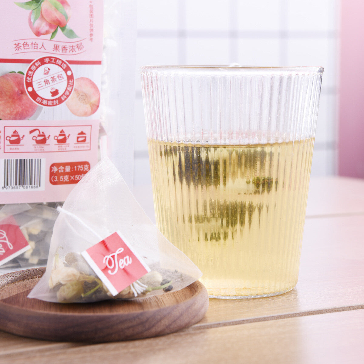 Peach-oolong Tea Triangle Bag Freeze-dried Peach-diced Tea Oolong Tea Secondary image