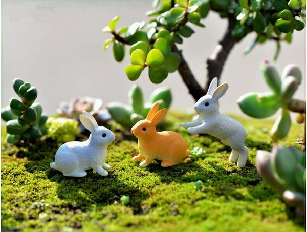 Moss Micro Landscape Deco Garden Mini 3pcs Rabbit Bottle Decoration Supplies
