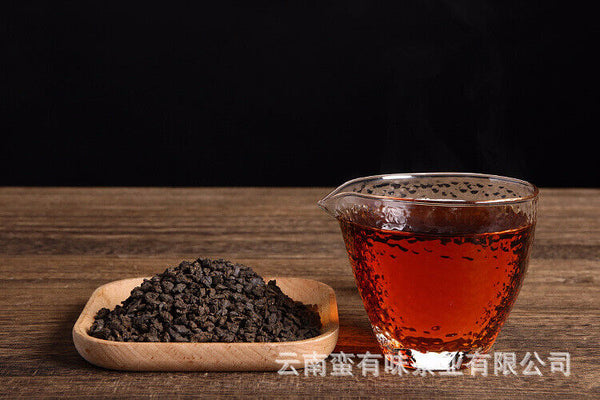 Yunnan Puerh Ripe Tea, Menghai Glutinous Fragrance Tea Fossilised Loose Tea 500g