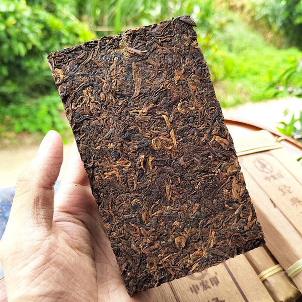 250g Yiwu ripe brick camphor brick tea old tea shoots leaf packaging ripe pu'er