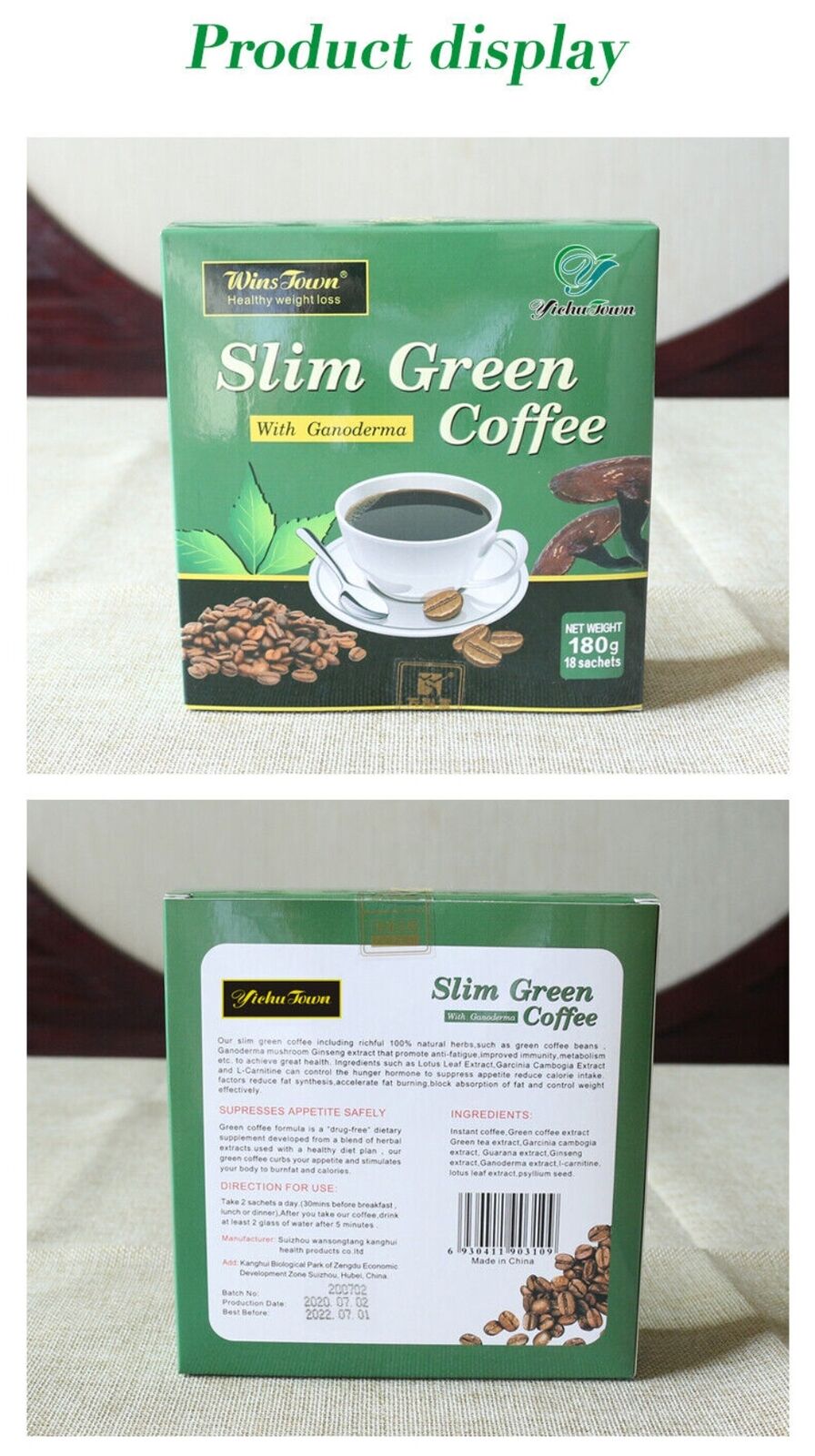 Slimming Green Coffee Diet 10gx18 Instant Weight Loss Herbal