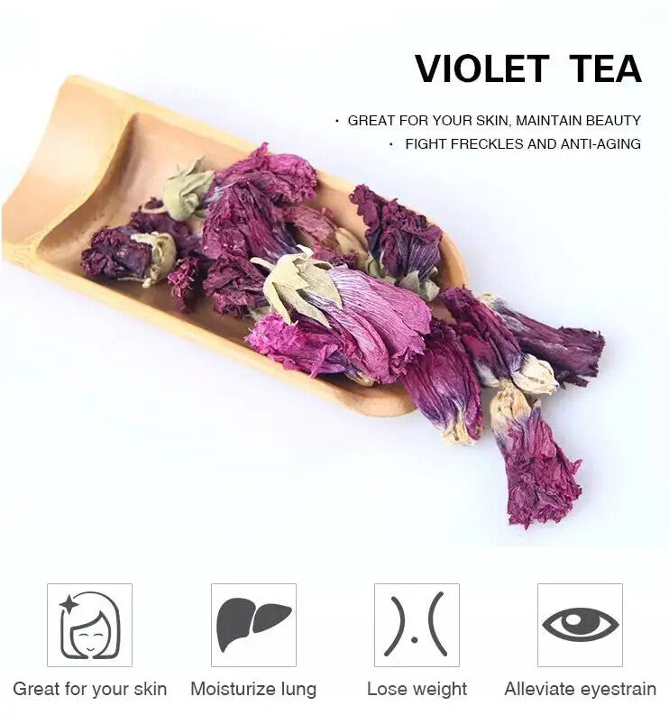 Violet Tea Flower Herbal Tea Elegant Dried Violet Flower Tea for Beauty