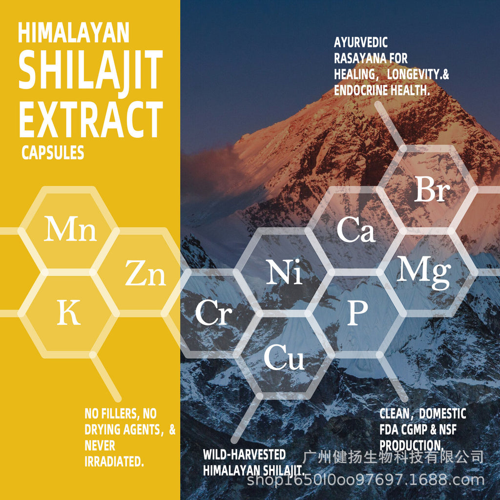 Shilajit Pure Himalayan 9000MG Energy Booster Ashwagandha 2000MG 60 Caps