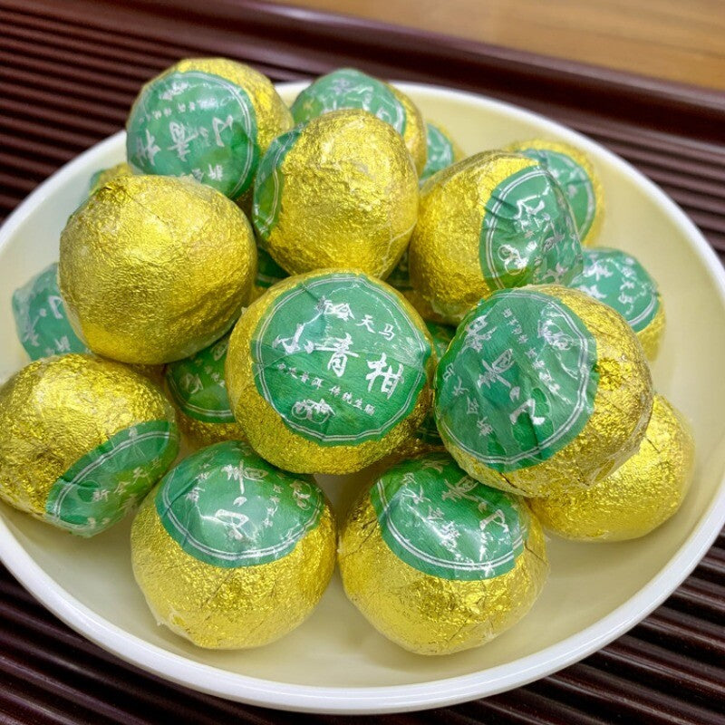 Xinhui Raw Sun-dried Small Green Citrus Menghai Palace Puer Chen Pi Puerh Tea Secondary image