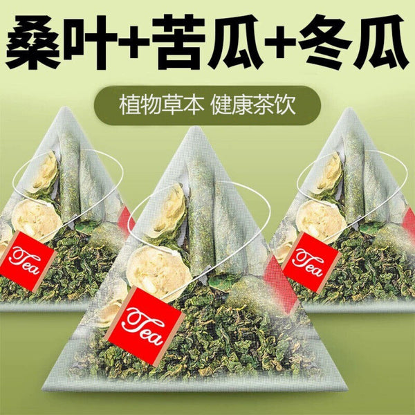 Mulberry Leaf Bitter Melon Herbal Tea Pyramid Bags Natural